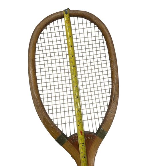 Antique 1900’s Wright & Ditson gut string Challenge Tennis Racket USA Pat - Picture 10 of 16